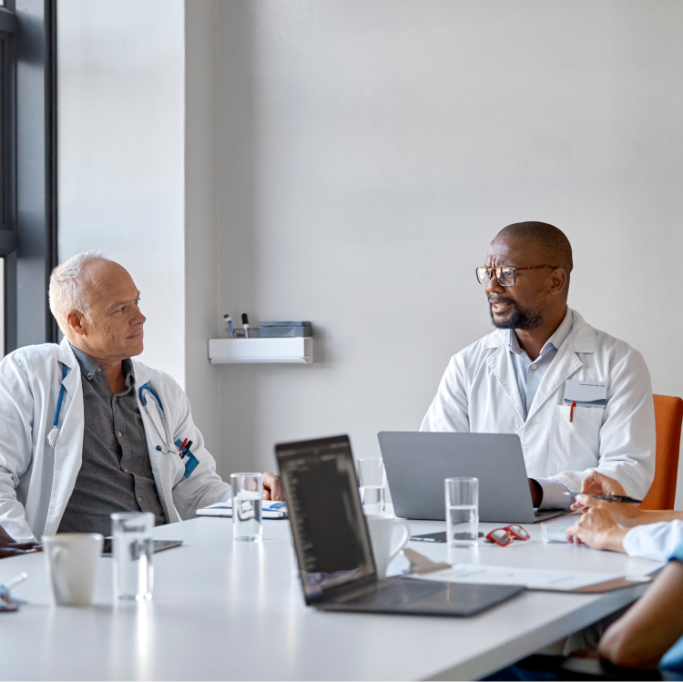 two doctors talking